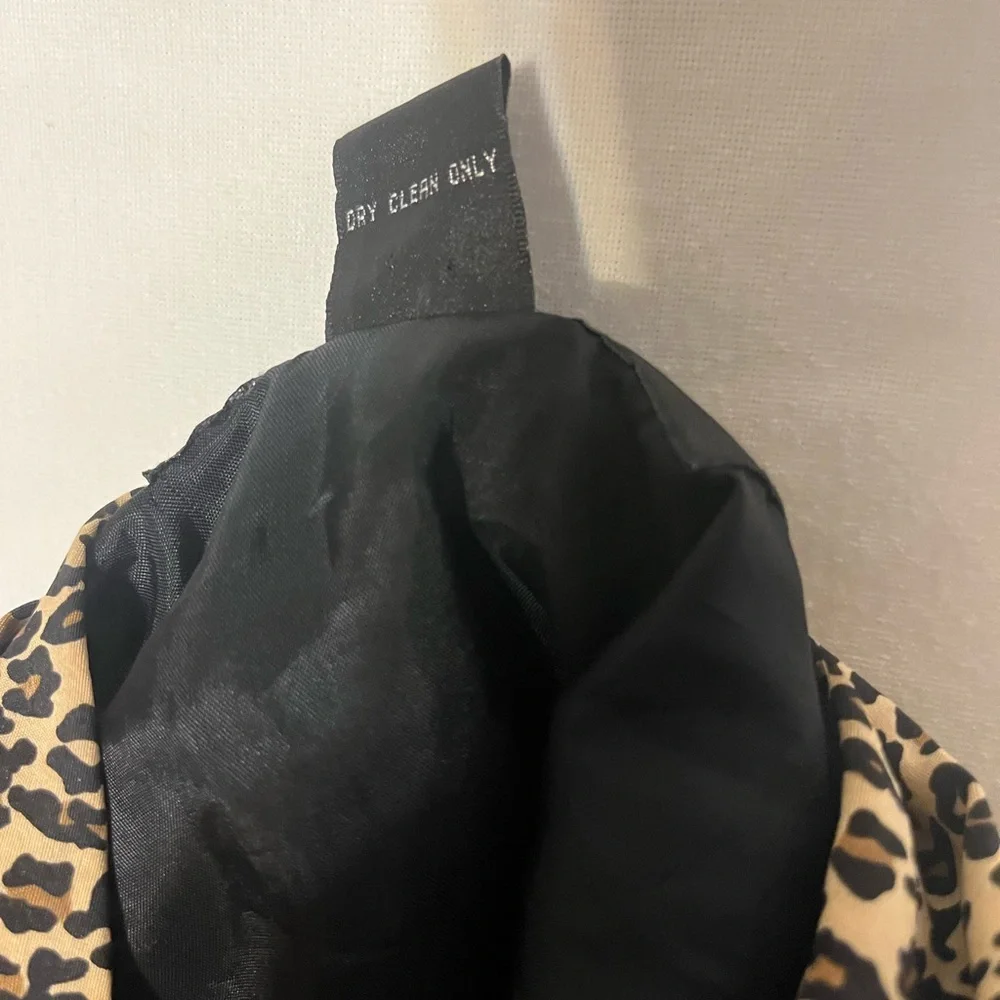 Vintage Leopard Print Silk Button Up Jacket Blazer 90s Y2K Animal Print – Size 6
